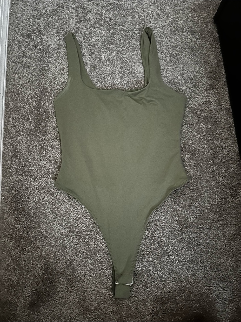 Iris Olive Green Bodysuit Size Medium 0538